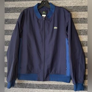 Lacoste Men's 2 Tone Blue Bomber Jacket Men’s XL 56 EUC